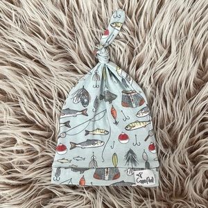 Copper Pearl Trout Top Knot Baby Hat